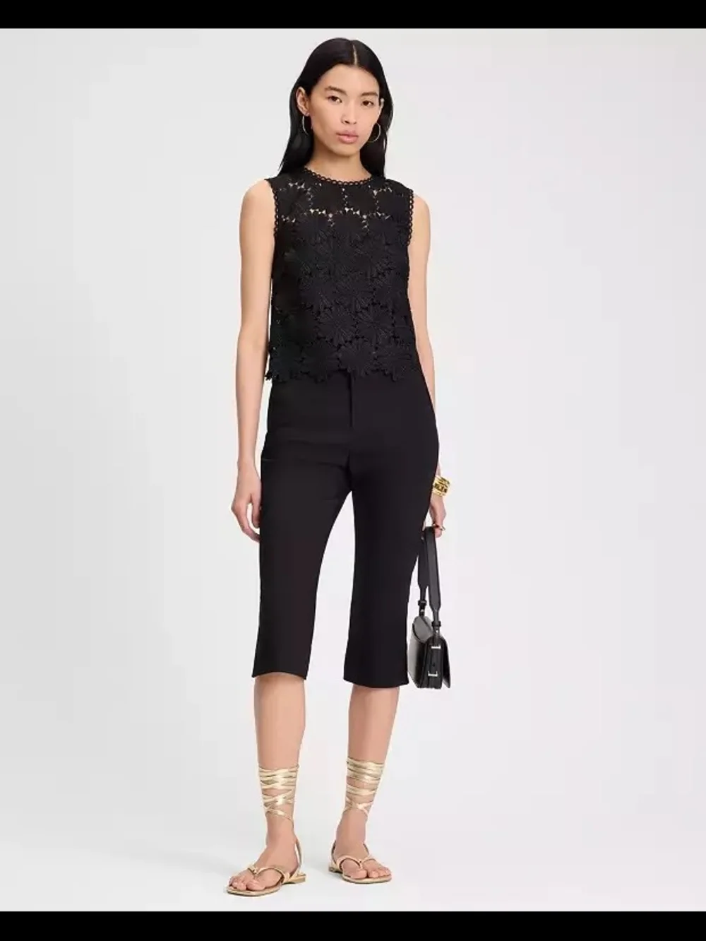 Black Floral Lace Two-Piece Set